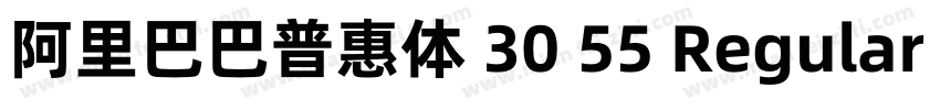 阿里巴巴普惠体 30 55 Regular 粗体(西方)字体转换